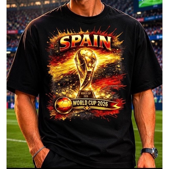 Gildan Other - Futbol Team Spain 🇪🇸 T-SHIRT Unisex Adult Black XL